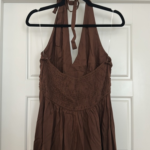 Petal & Pup MARIE HALTERNECK MAXI DRESS - CHOCOLATE - Picture 8 of 9
